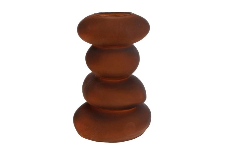 Vaas "Djembe" L bruin glas
