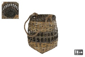 Windlicht "Per" S naturel/zwart