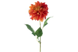 Kunst bloem "Dahlia Farmer" oran/geel