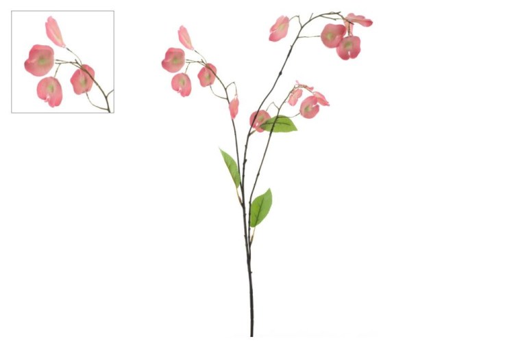 Kunst bloem "Silver Dollar" L roze