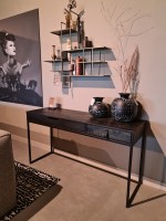 Silas Sidetable Eiken Geborsteld Black Night [fsc]