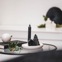 HV Kandelaar Kerstboom/Huisje - Zwart