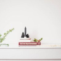 HV Kandelaar Kerstboom/Huisje - Zwart