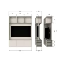 MEGGY TV OPBERGKAST 160CM