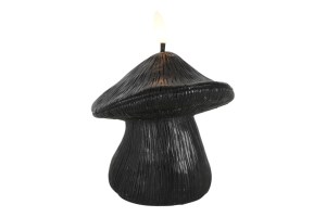 Paddestoel kaars LED  S Grijs