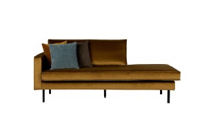 Rodeo daybed left velvet honing geel Bepurehome Vanetje
