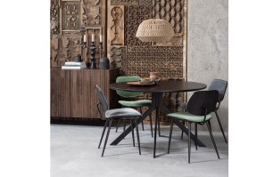 Bruno Eettafel Mdf Zwart 120 Cm woood exclusive bij VanEtje