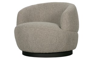 WOOLLY DRAAIFAUTEUIL BOUCLÉ NATUREL GEMELEERD VanEtje Stoer Wonen
