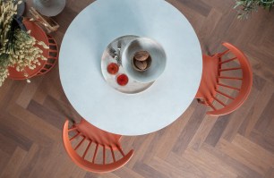 Damon eettafel betonlook wit 76xø100