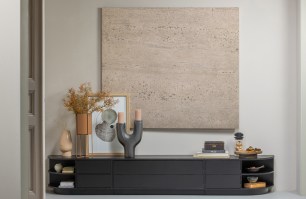 Finca Tv Meubel 50cm Grenen Zwart [fsc]