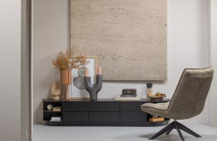 Finca Tv Meubel 75cm Grenen Zwart [fsc]