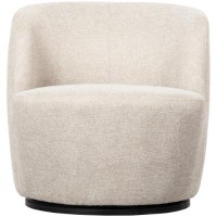 SERRA DRAAIFAUTEUIL GEWEVEN STOF OFF WHITE