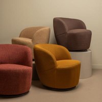 SERRA DRAAIFAUTEUIL GEWEVEN STOF CURRY MELANGE