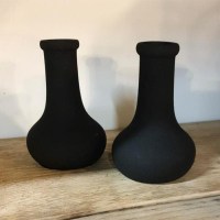 Vaasje/kaarsenhouder grijs