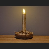 waxine Theelicht rustiek Ø4CM LED ro Lyon s2 goud