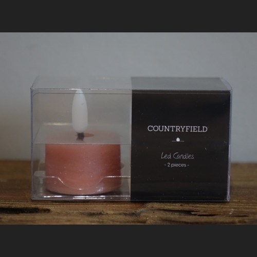 waxines theelicht rustiek Ø4CM LED ro Lyon s2 roze