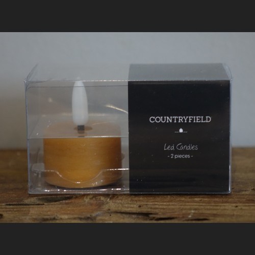 waxines theelicht rustiek Ø4CM LED ro Lyon s2 oker