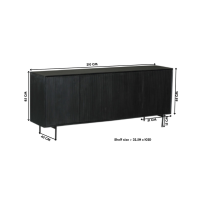 Dressoir Madison Walnut | 165 cm