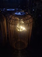 Hanglamp solar LED Didem naturel L