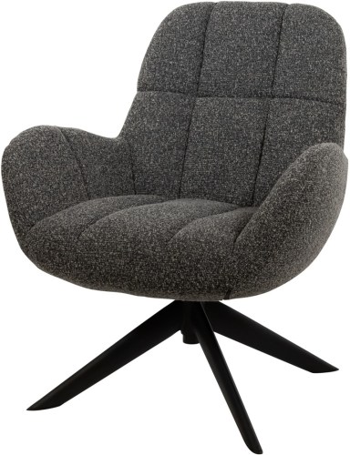 Elvis draaifauteuil 360 - Monet - Antracite 0252 - Unique Collection