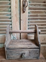 houten keukenrolhouder, landelijke keukenrolhouder, keukenrolhouder met lade