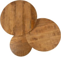 München salontafel rond, set van 3, Smooth Natural - Must Have Collection