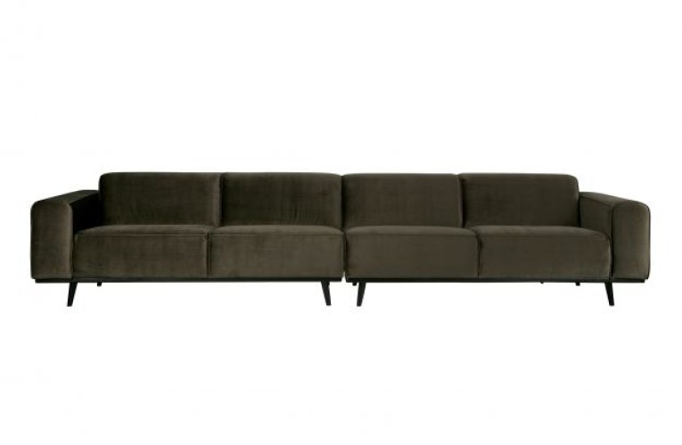 Statement Xl 4-zits Bank 372 Cm Fluweel Warm Groen