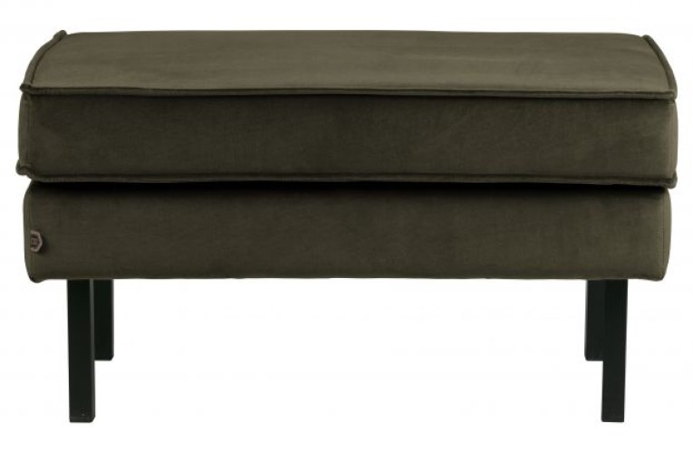 Rodeo Hocker Op Poten Velvet Dark Green