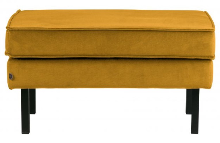 Rodeo Hocker Op Poten Velvet Oker