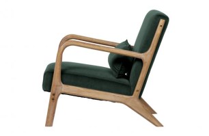 Mark fauteuil fluweel flessengroen Woood vtwonen weer verliefd op je huis