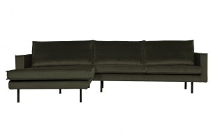Rodeo Chaise Longue Links Velvet Dark Green Hunter