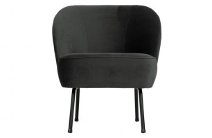 Vogue Fauteuil Fluweel Zwart