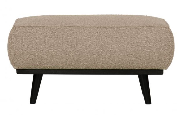 Statement Hocker Bouclé Beige 80x55cm