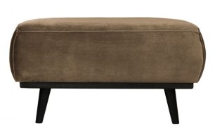 Statement Hocker Fluweel Taupe 80x55cm