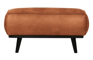 Statement Hocker Eco Leer Cognac 80x55cm