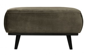 Statement Hocker Fluweel Warm Groen 80x55cm