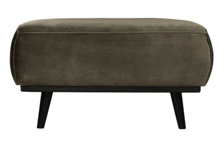 Statement Hocker Fluweel Warm Groen 80x55cm