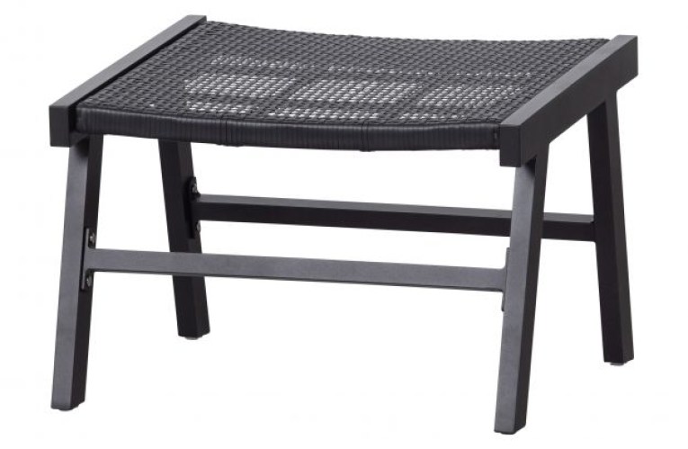 Puk Hocker Aluminium Zwart
