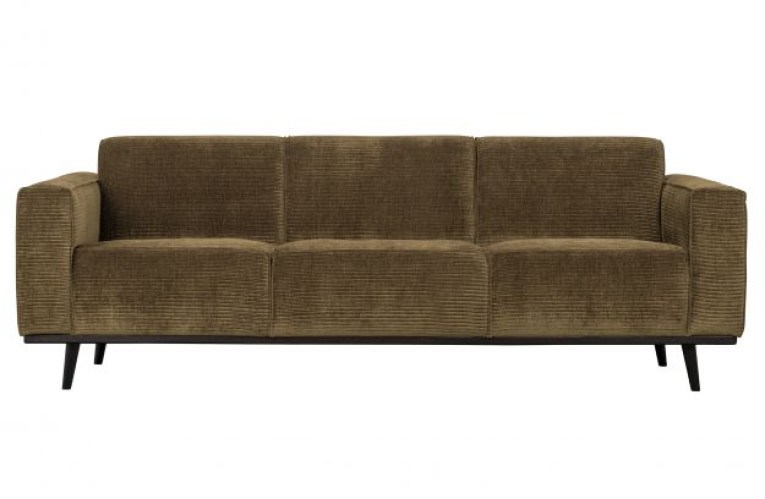 Statement 3-zits Bank 230 Cm Brede Platte Rib Rock