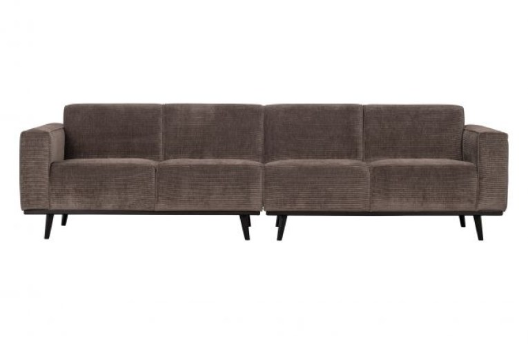 Statement 4-zits Bank 280 Cm Platte Brede Rib Taupe