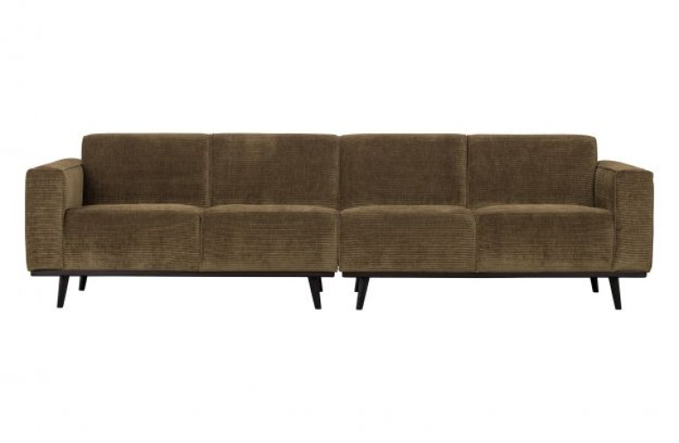 Statement 4-zits Bank 280 Cm Platte Brede Rib Rock