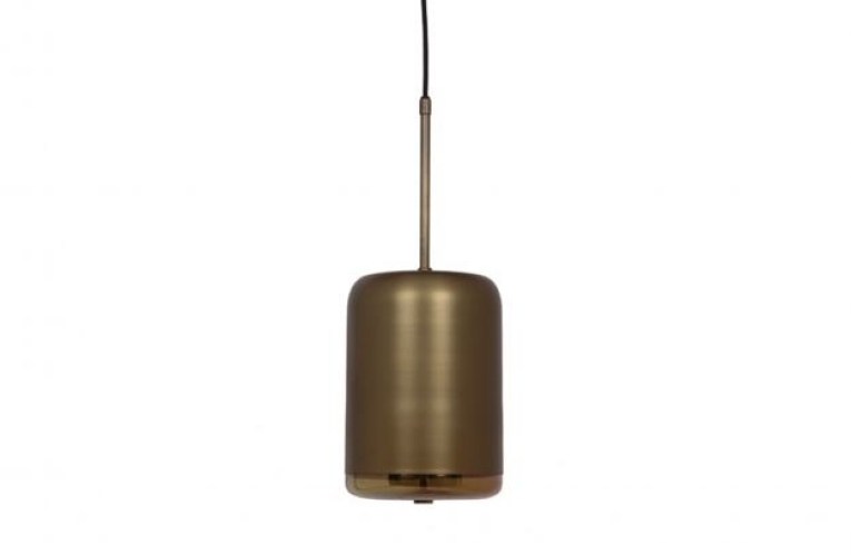 Safa Hanglamp Verticaal Metaal Glas Brass