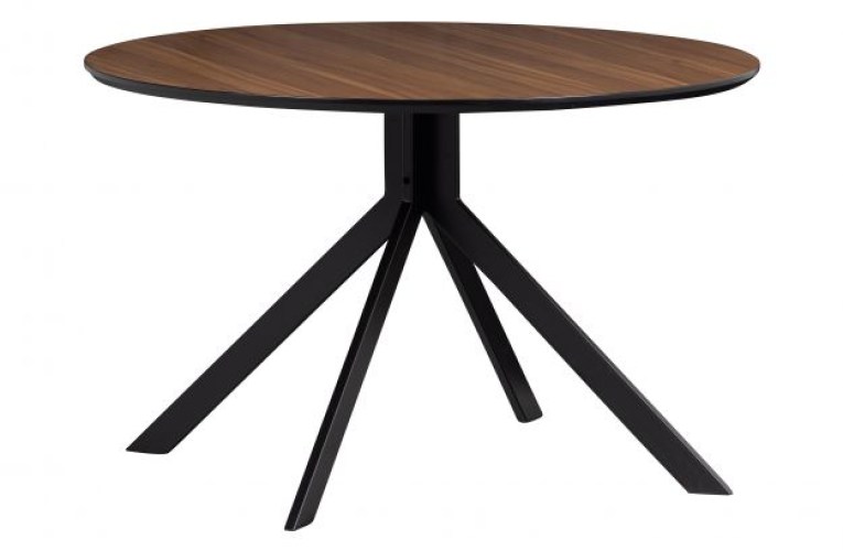 Bruno Eettafel Rond Mdf Walnoot 120cm