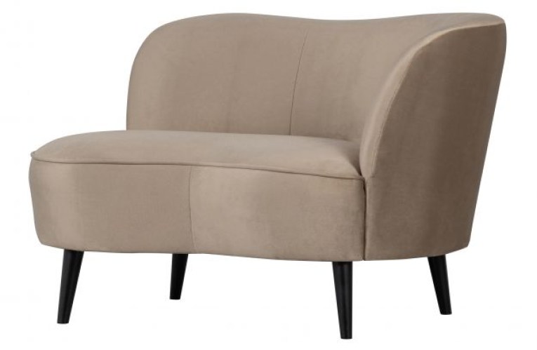 Sara Lounge Fauteuil Rechts Fluweel Khaki