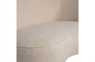 Sara lounge fauteuil links teddy off white