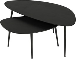 organische salontafel set black mango