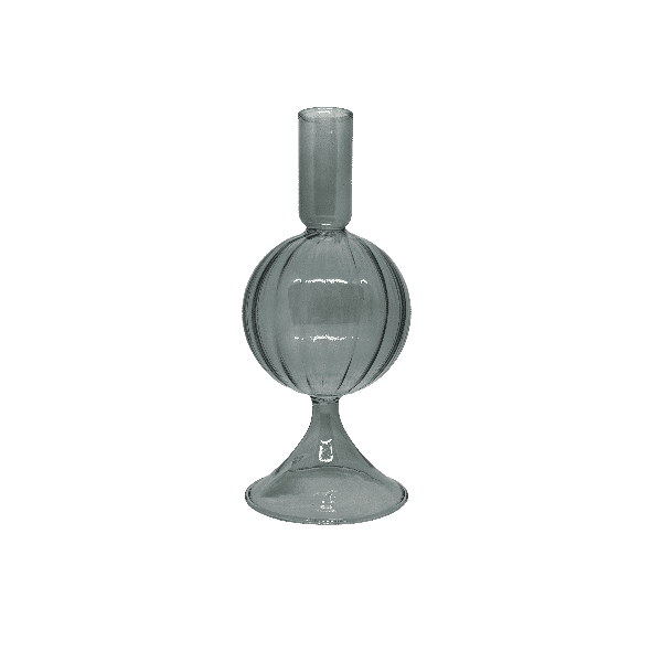 HV Bubbel Kandelaar - Smokey - 8x18cm