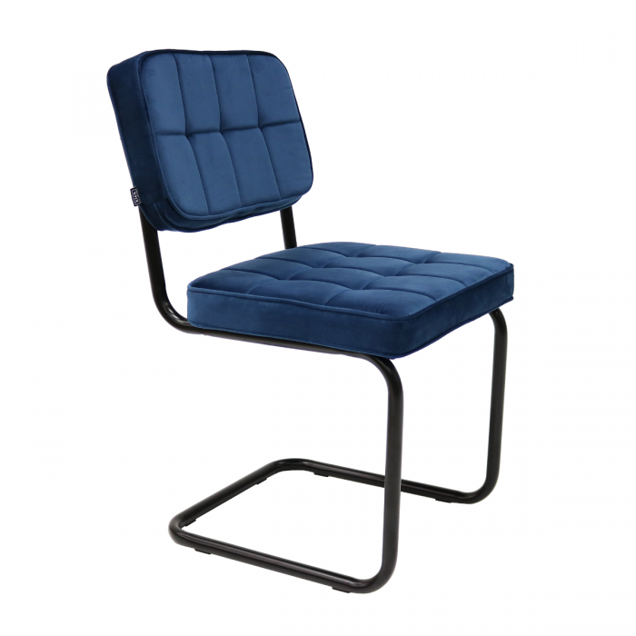 specificatie Autonomie Wakker worden Eetkamer stoelen: Kick buisframe stoel Ivy - Donker Blauw