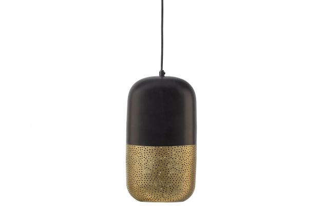 Tirsa Hanglamp 36cm Metaal Zwart Brass