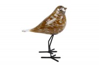 Sculptuur "sandpiper" bruin vogel glas